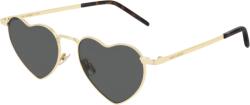 Yves Saint Laurent SL 301 LOULOU 004 Shiny Light Gold Solid Grey napszemüveg (SL 301 LOULOU 004)