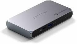 Satechi Thunderbolt 4 Slim Hub Pro (3x Thunderbolt 4 Downstream Ports up to 40 Gbps, 15W, 2x 4K at 60Hz or 1x 8K at 30Hz or (1x) 6K on Mac) - Silver (ST-HT4SHM-EU)