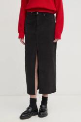 United Colors of Benetton kordbársony szoknya fekete, maxi, egyenes, 41ULD0045 - fekete 27