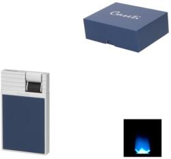 Caseti Flat Flame szúrólángos szivaröngyújtó - mély kék és króm színű (A-281107)