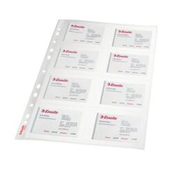 Esselte Névjegytartó genotherm, lefűzhető, A4, 105mikron, víztiszta, 16 férőhelyes, ESSELTE, 10db/cs (78930)
