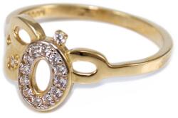 Ékszershop Köves ovális mintás arany gyűrű (1322423)