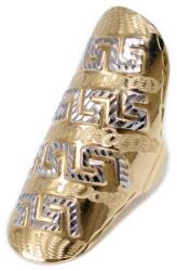 Ékszershop Bicolor vésett és matt arany koktélgyűrű (1325880)