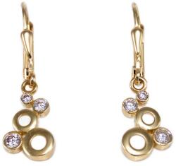 Ékszershop Köves-karikás lógós arany fülbevaló (1331921)