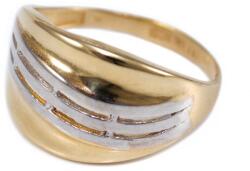 Ékszershop Bicolor áttört hullámos arany gyűrű (1322963)