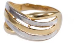 Ékszershop Bicolor áttört hullámos arany gyűrű (1317855)