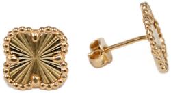 Ékszershop Vésett virágos bedugós arany fülbevaló (1329306)