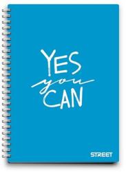 STREET Spirálfüzet STREET PP Neon A5 70 lapos kockás (61157A) - nyomtassingyen