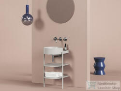 RAVAK YARD 40 konzollal falra szerelhető mosdó , csaptelep furat és túlfolyó nélkül, Smoke Grey XJX0O040000 (XJX0O040000)