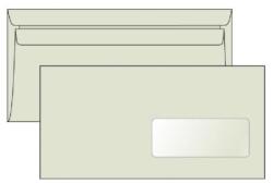 Harmanec-Kuvert DL öntapadós borítékok, újrahasznosított ablakkal LETTURA 1000 db 80g