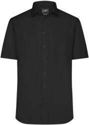 James & Nicholson (Daiber) Rövid ujjú férfi ing JN684 - Fekete | 2XL (1-JN684-1766675)