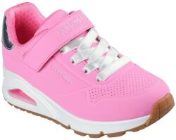 Skechers Маратонки Skechers Women's Duraleather Gore and Strap Low-Top Trainers - Hot Pink/Silver