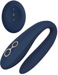 DreamToys Goddess Ares - hajlítható párvibrátor (kék) - sexshopcenter