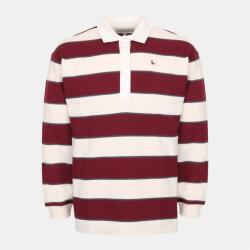 Jack Wills Блуза с яка Jack Wills Women's Cotton Polo Neck Long Sleeve Oversized Fit T-Shirt - Burg/Navy