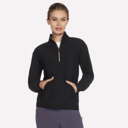 Skechers Women's Goluxe Rib Quarter-Zip Fleece - Black