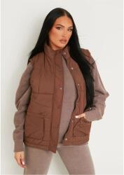 Missy Empire Елек Missy Empire Women's Pocket Detail Sleeveless Padded Gilet - Chocolate