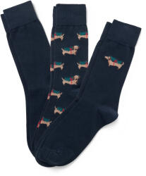 Tchibo - 3 pár férfi zokni szettben - férfi - méret 44-46 - kék/mintás