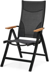 Tchibo - Állítható háttámlás összecsukható szék - fekete