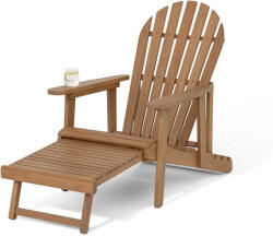 Tchibo - Adirondack kerti szék kihúzható lábtámasszal - barna