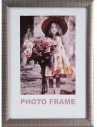  Műanyag Képkeret Üveg 21x30 cm Fémszürke (AAE247)