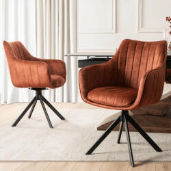  Rozsdabarna Bársony Forgószék MUMBAI (ME-ME-MUMBAI-RD-V-K)