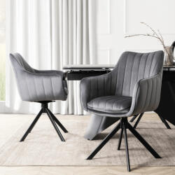  Szürke Bársony Forgószék MUMBAI 2 (ME-ME-MUMBAI-P-V-K)