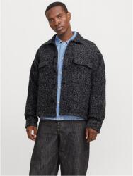 Jack and Jones Men's Winter Button-Front Overshirt - Black