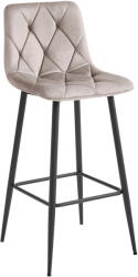  Sötét bézs bárszék NADO VELVET fekete lábakkal