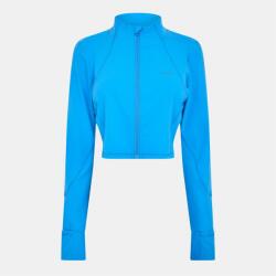 USA Pro Яке USA Pro Women's Cropped Funnel Neck Long Sleeve Zip Performance Training Jacket - Sonic Blue