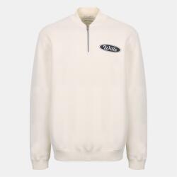 Jack Wills Men's Americano Cotton Long Sleeve Oversized Fit 1/4 Zip Fleece - Bone White
