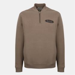 Jack Wills Men's Americano Cotton Long Sleeve Oversized Fit 1/4 Zip Fleece - Fawn