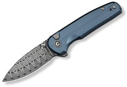 CIVIVI Mini Shakan C20052F-DS1 Blue Aluminum Damascus zsebkés (C20052F-DS1)