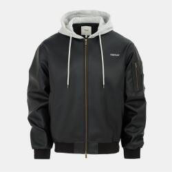 Firetrap Мъжко яке Firetrap Hood PU Jacket Mens - Black