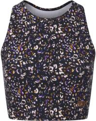 Biba Women's Move Tank Scoop Cropped Performance Gym Vest - Black Leopard