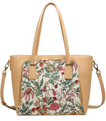  Henney Bear Kézi- És Válltáska -H-1002-FLORAL SUMMER BEIGE- (H-1002-FLORAL SUMMER)