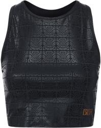 Biba Women's Move Tank Scoop Cropped Performance Gym Vest - Shine Logo