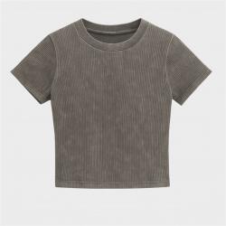 I Saw It First Тениска I Saw It First Acid Wash Cropped Tshirt - Grey
