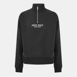 Jack Wills Дамска блуза Jack Wills Honeylane Half Zip Sweatshirt Womens - Black