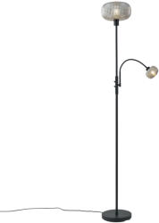 QAZQA Design állólámpa fekete füstüveggel, 2 égős - Brianna (110356)