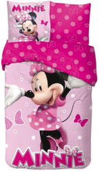 Minnie Disney Minnie Pink Polka Bow ágyneműhuzat 140×200cm, 65x65 cm