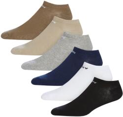 DKNY 6 pack Mens Trainer Liner Broadway - Blk/Gr/Wh/Bl/Kh