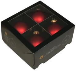 Homedecorsig Piros Üveg Gömb 10 cm 4db