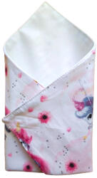  Környezetbarát Újraszalvéta /Fehér alapon Hattyú - Unikornis mintával - 28x28cm