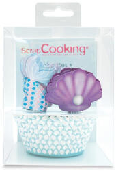Scrapcooking cupcake készítő szett, hableány, 24 db
