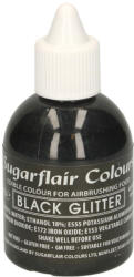 Sugarflair Colours airbrush festék, glitter fekete, 60ml