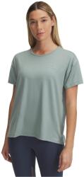 Under Armour Фланелка с къс ръкав Under Armour Women's RUSH Short Sleeve Performance Gym Top - SILICA GREEN/SI