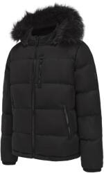SoulCal Поларено яке SoulCal Mens 2 Zip Bubble Faux Fur Trim Fleece Lined Short Puffer Jacket - Black