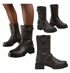 Seastar Női Bélelt Platformos Bőr Tornacipő Magas Barna 37 (68242 brązowe skórzane botki kozaki na klocku)