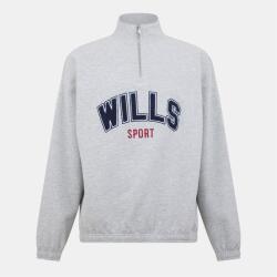 Jack Wills Men's 1/4 Zip Graphic Fleece - Ice Marl