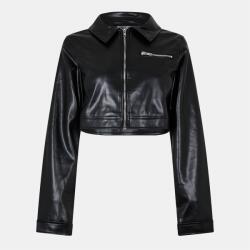 Missy Empire Яке Missy Empire Women's Cropped Faux Leather Long Sleeve Full Zip Jacket - Black